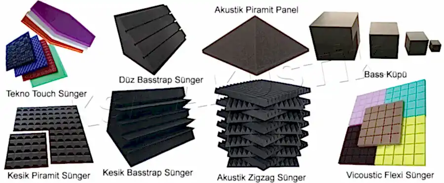 mersin ses yalitimi renkli akustik sunger fiyatlari