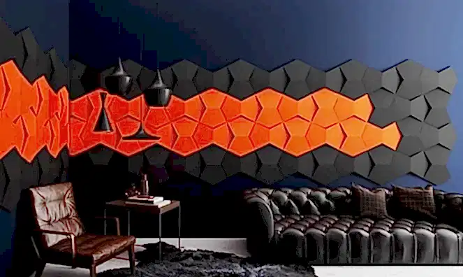 Akustik Panel 3 3d akustik kumaş kaplı duvar paneli