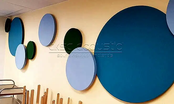 Akustik Panel 7 kumaş kaplı daire akustik paneller