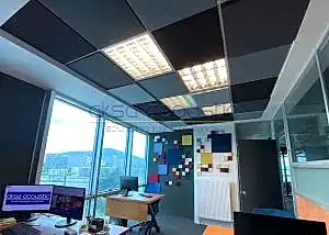 sarkmalı t24 akustik kumaş kaplı panel