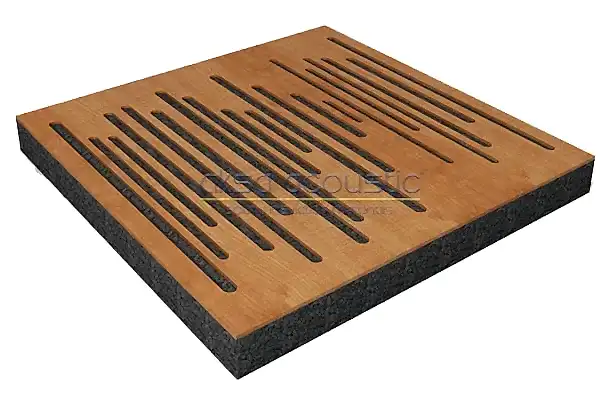 Akustik Difüzor Panel 4 akustik ahşap sünger üzeri mdf kaplama