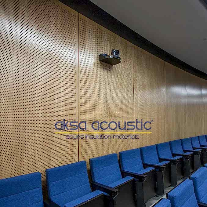 Akustik Malzemeler 8 akustik delikli ahşap panel