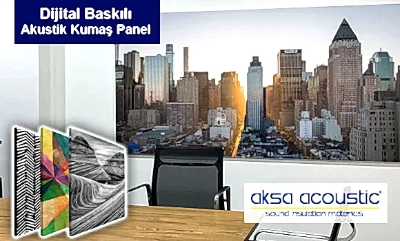 dijital baskılı akustik kumaş kaplı panel