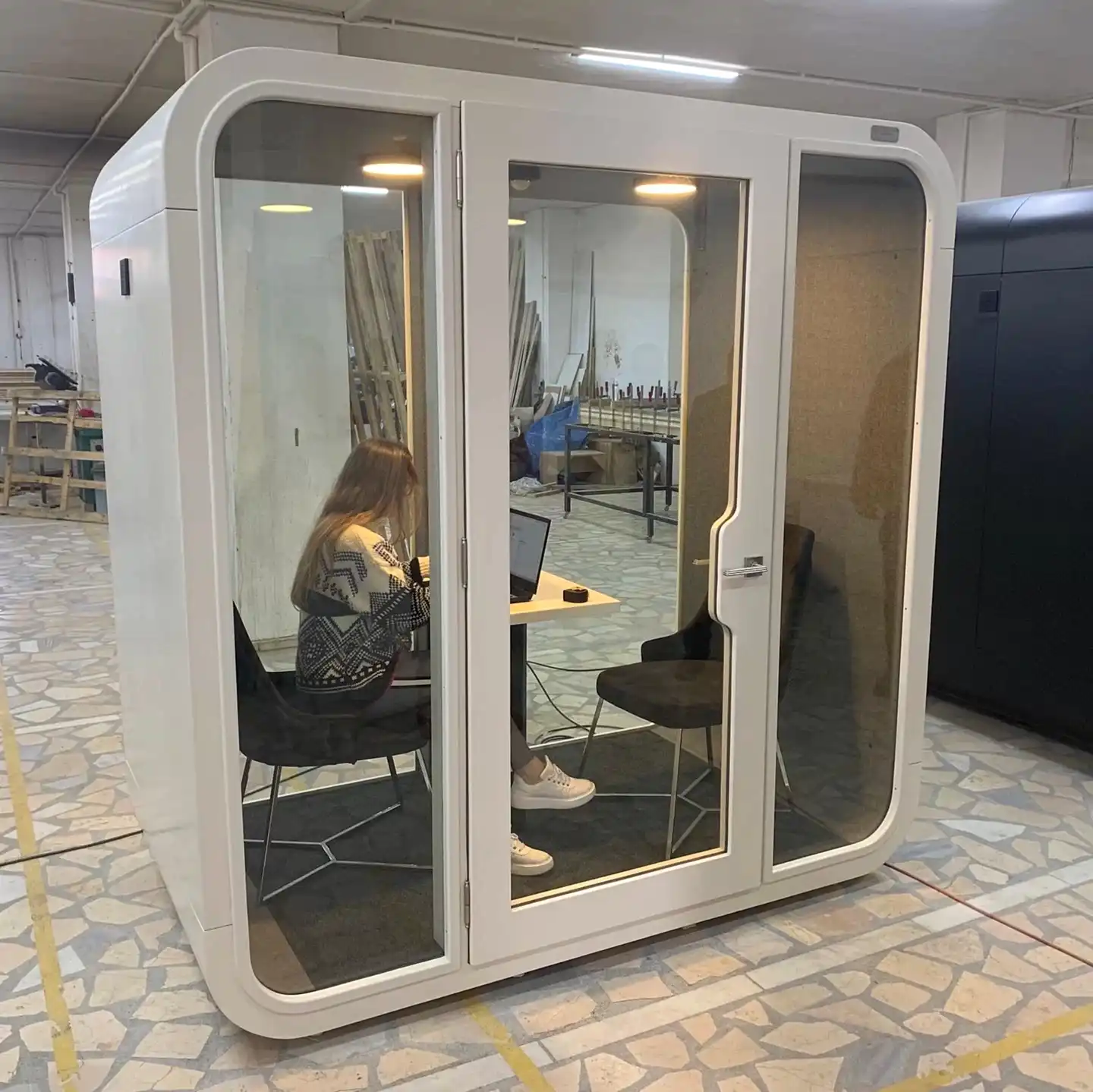 Aksa Pods® Akustik Görüşme Kabini Beyaz