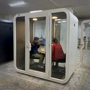 Akustik Hazır Kabin 8 Aksa Pods® Akustik Çalışma Kabini Beyaz